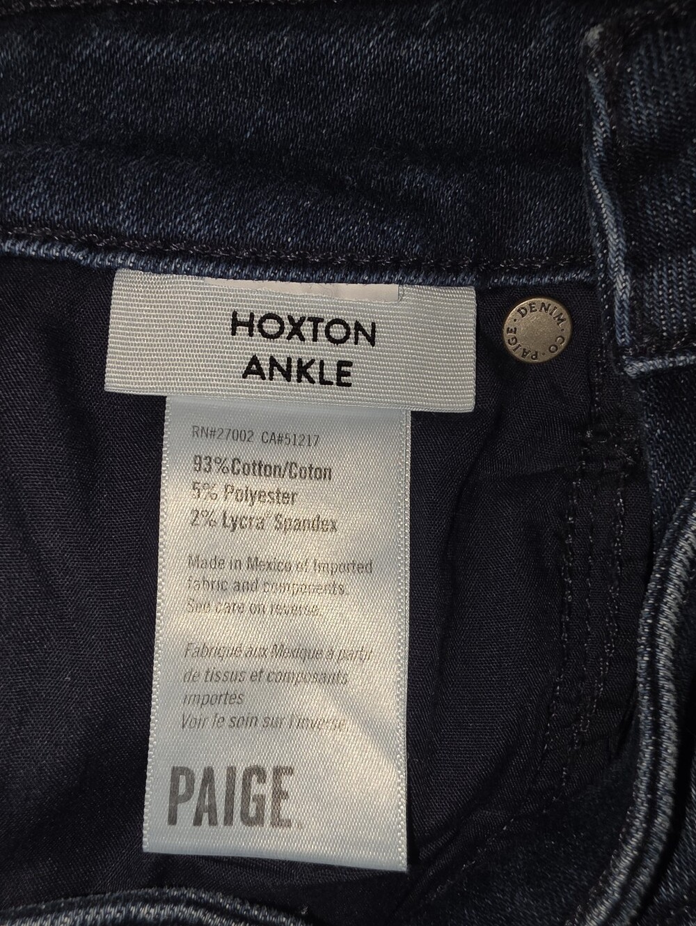 NWT Paige Hoxton Ankle Jeans Size 23 Fairview - Picture 7 of 10
